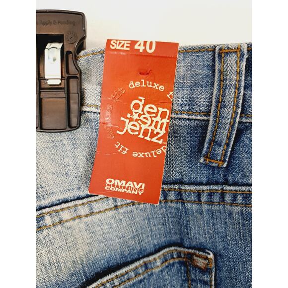 OMAVI NEW! DEADSTOCK! VINTAGE 90'S Delux Fit Med Wash Jeans Size 40 Streetwear - Picture 4 of 11